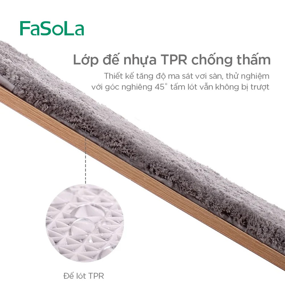 Thảm nhung cừu lót chân chống trơn trượt, thấm hút tốt FASOLA FSLJJ-0100A