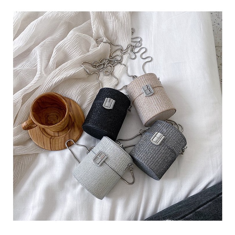 Túi Đeo Chéo Mini Phối Dây Xích Thời Trang Hàn Quốc Cao Cấp Trẻ Trung