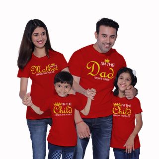 Áo gia đình cổ tròn