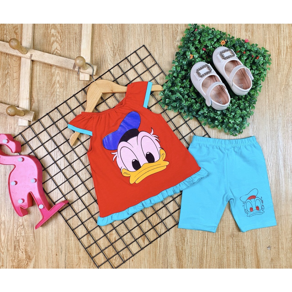 Xả -Bộ bé gái vải cotton mềm mát