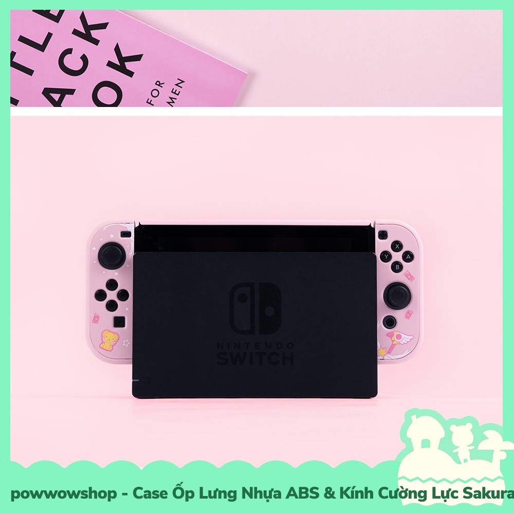 [Sẵn VN - Hỏa Tốc] Set Phụ Kiện Case Ốp Lưng, Kính Cường Lực Cho Máy Game Cầm Tay Nintendo Switch Sakura Theme