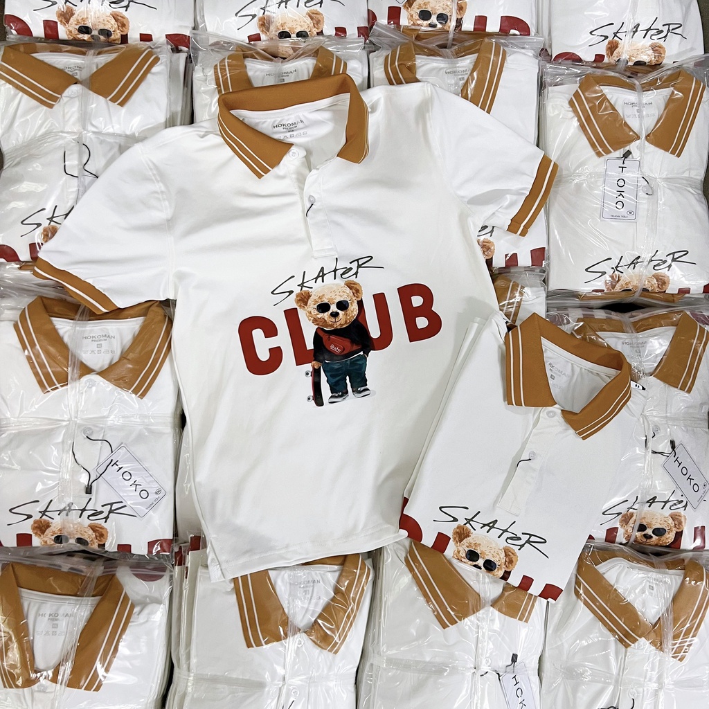[HCM] ÁO THUN POLO NAM NỮ CHÚ GẤU CLUB CỰC CHẤT CỰC DỄ THƯƠNG