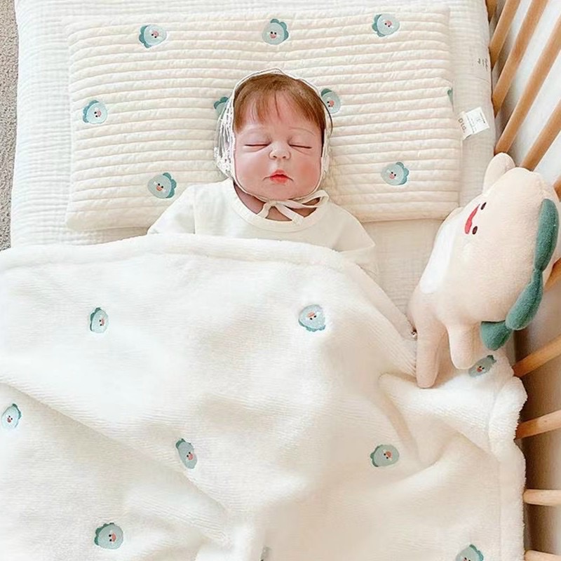 Chăn lông tuyết cho bé phong cách Hàn Quốc kích thước 85x130cm Chăn xuất Hàn siêu nhẹ, mềm mại, ấm áp