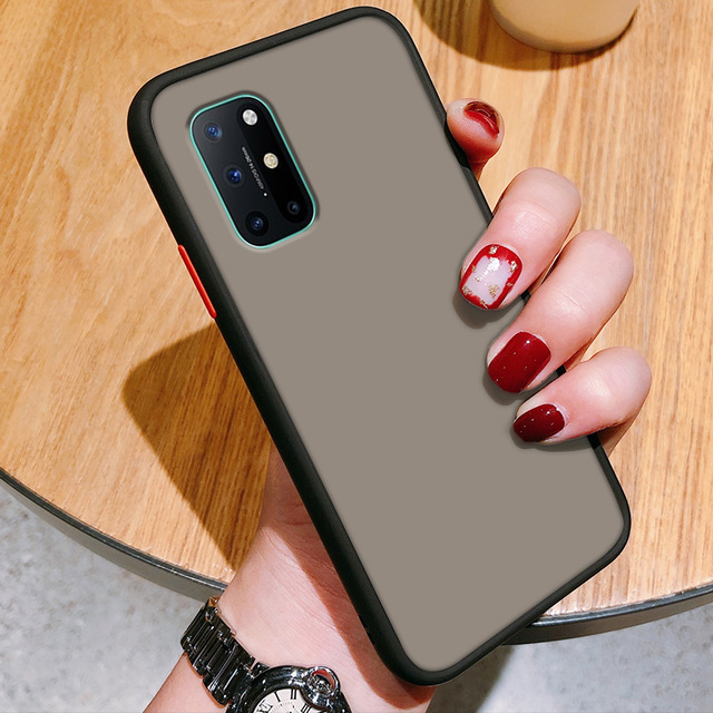 Ốp điện thoại mặt nhám chống sốc chống bám vân tay màu sắc thời trang dành cho OnePlus 8T Nord