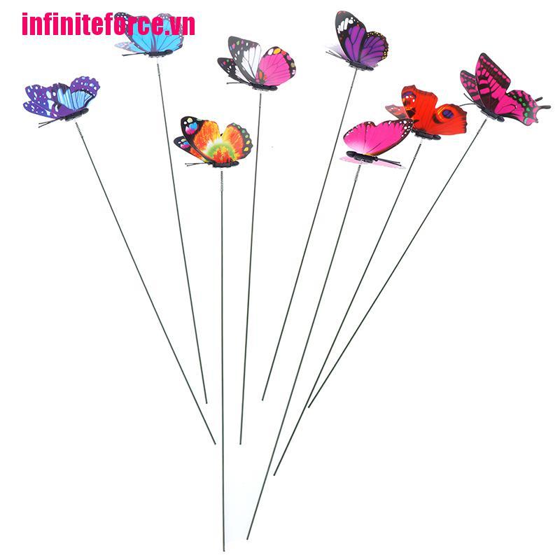 Bộ 10 Chậu Hoa 5xin Hình Bướm Nhiều Màu Sắc Trang Trí Vườn