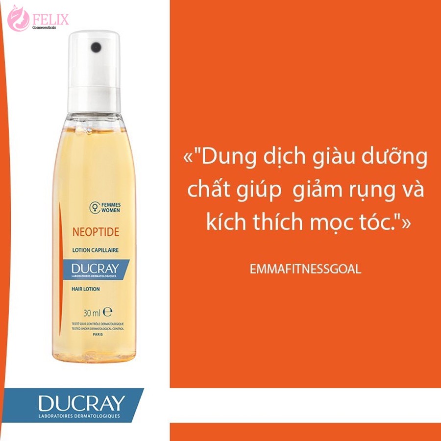 Dung dịch xịt giảm tóc gãy rụng Ducray Neoptide Lotion chai lẻ 30ml (Nhập khẩu)