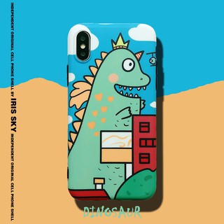 Ốp iPhone - Ốp khủng long xanh