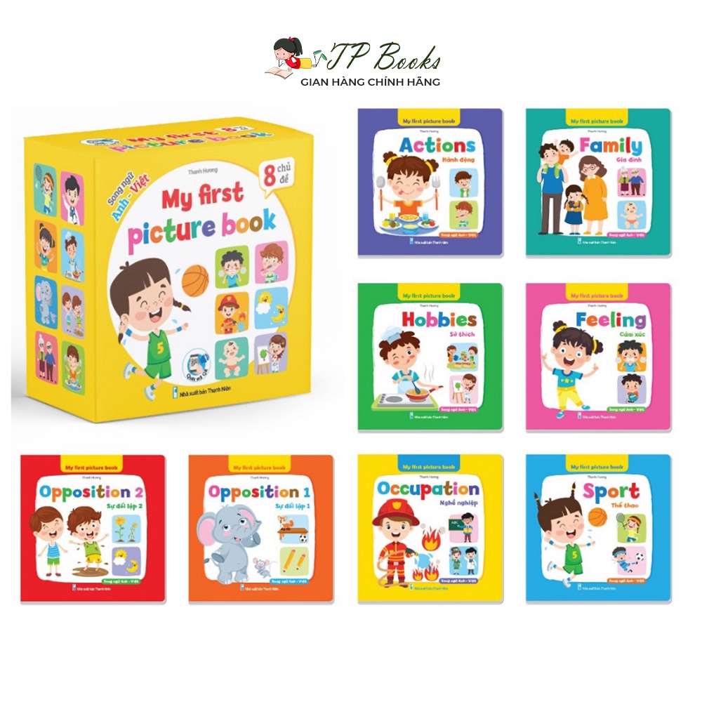 Sách - Bộ sách My first picture book - 8 chủ đề, quét mã QR