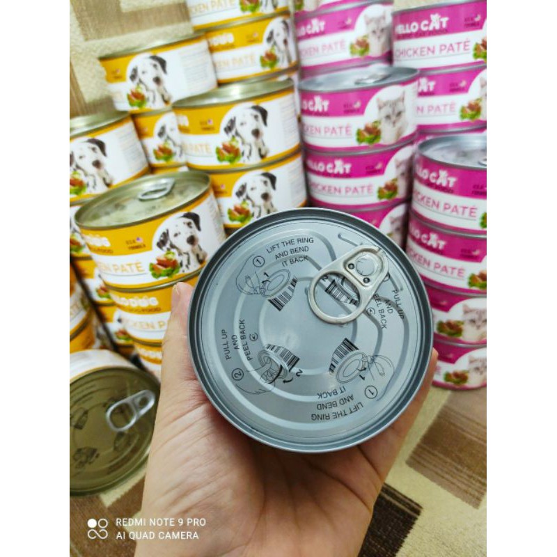 Pate cho mèo, pate cho chó Hello Cat. Hello Dog lon 190g. Tặng 2 thanh sup thưởng Ciao khi mua 5 lon