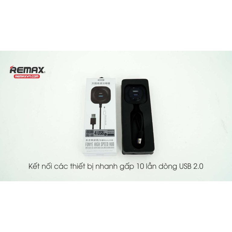 BỘ CHIA CỔNG REMAX RU-U8 - USB 3.0 ✔️ Bảo hành toàn quốc 12 tháng