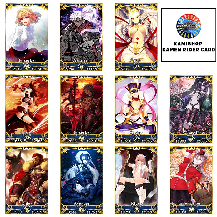 Card Servant FGO Fate/Grand Order thẻ bài FGO mẫu real được bo góc  -  Mẫu Real Vol 2