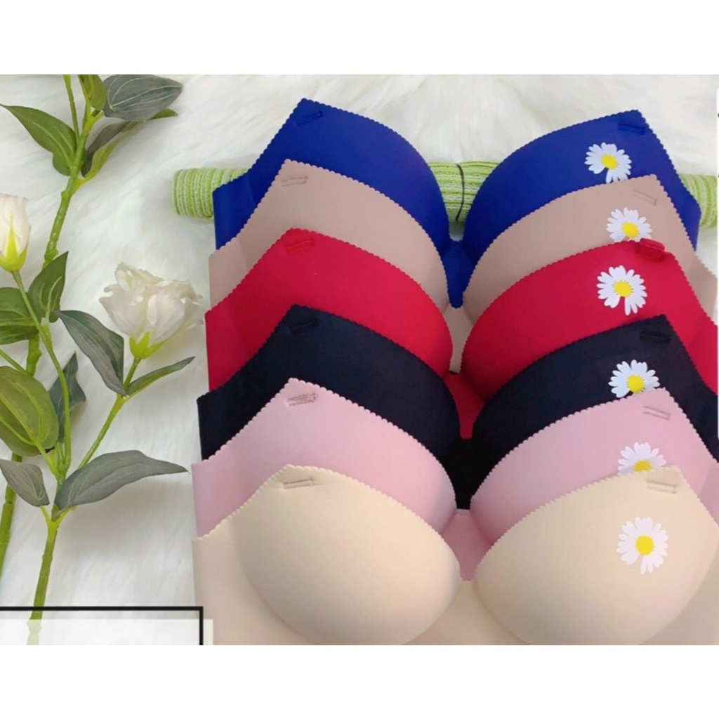 Áo Ngực Nữ Đúc Su Hoa Cúc Không Gọng Nâng Ngực Bàn Tay, Đệm Mút 3cm - Subo Shop