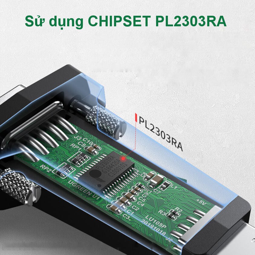 Đầu chuyển đổi tín hiệu USB 2.0 sang COM DP9 RS 232 UGREEN 80111
