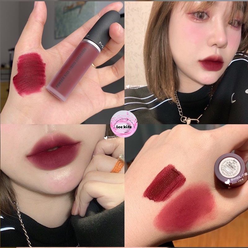 Son Kem Lì MAC 994 Make Love To The Camera Đỏ Rượu - Powder Kiss Liquid