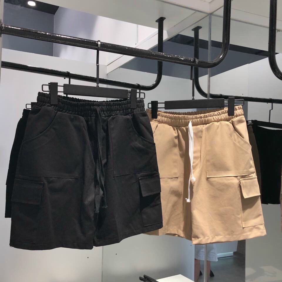 Quần short ngố nam nữ kaki túi hộp unisex trơn sort lửng phong cách ulzzang 1kenz