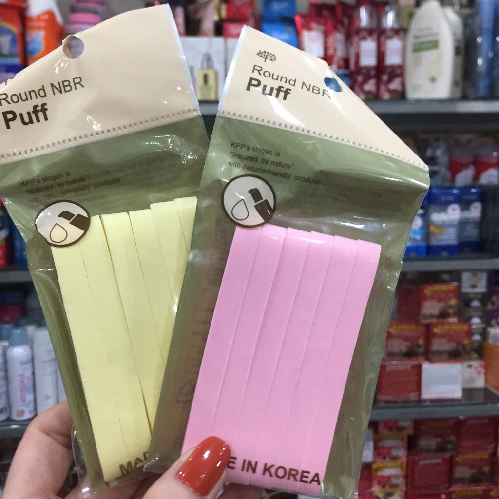 Bọt biển Korea 6  miếng/ 1bịch ( màu ngẫu nhiên )
