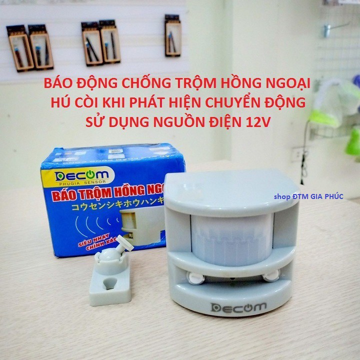 [NGUỒN 12V] Chuông Báo Động Chống Trộm Cảm Biến Chuyển Động Hồng Ngoại HT1A (Nguồn 12V)