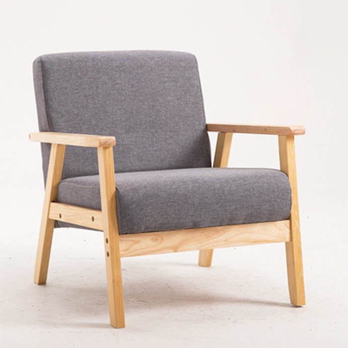 Ghế sofa đơn phòng khách bằng nỉ khung gỗ, Ghế sofa nỉ phòng khách