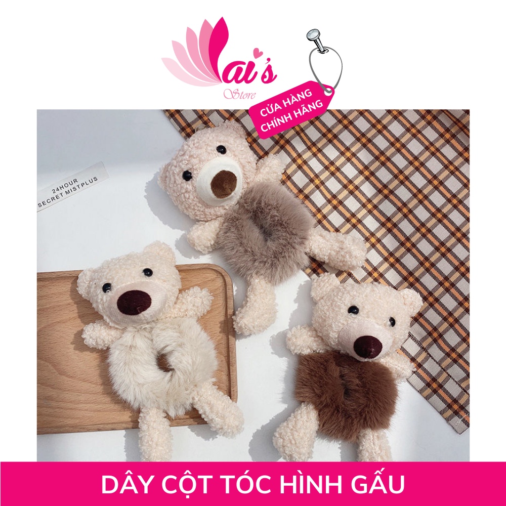 Dây Cột Tóc Hình Gấu Bông Hoạt Hình Phong Cách Hàn Quốc Xinh Xắn, Siêu Dễ Thương, Cột Tóc Gấu Cho Bé - LAI'S STORE