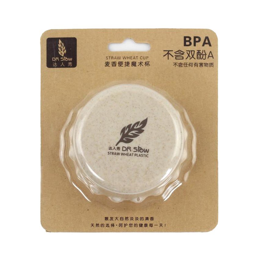 Ly uống nước thiết kế gấp làm từ chất liệu xơ lúa mì tiện dụng khi đi du lịch | BigBuy360 - bigbuy360.vn