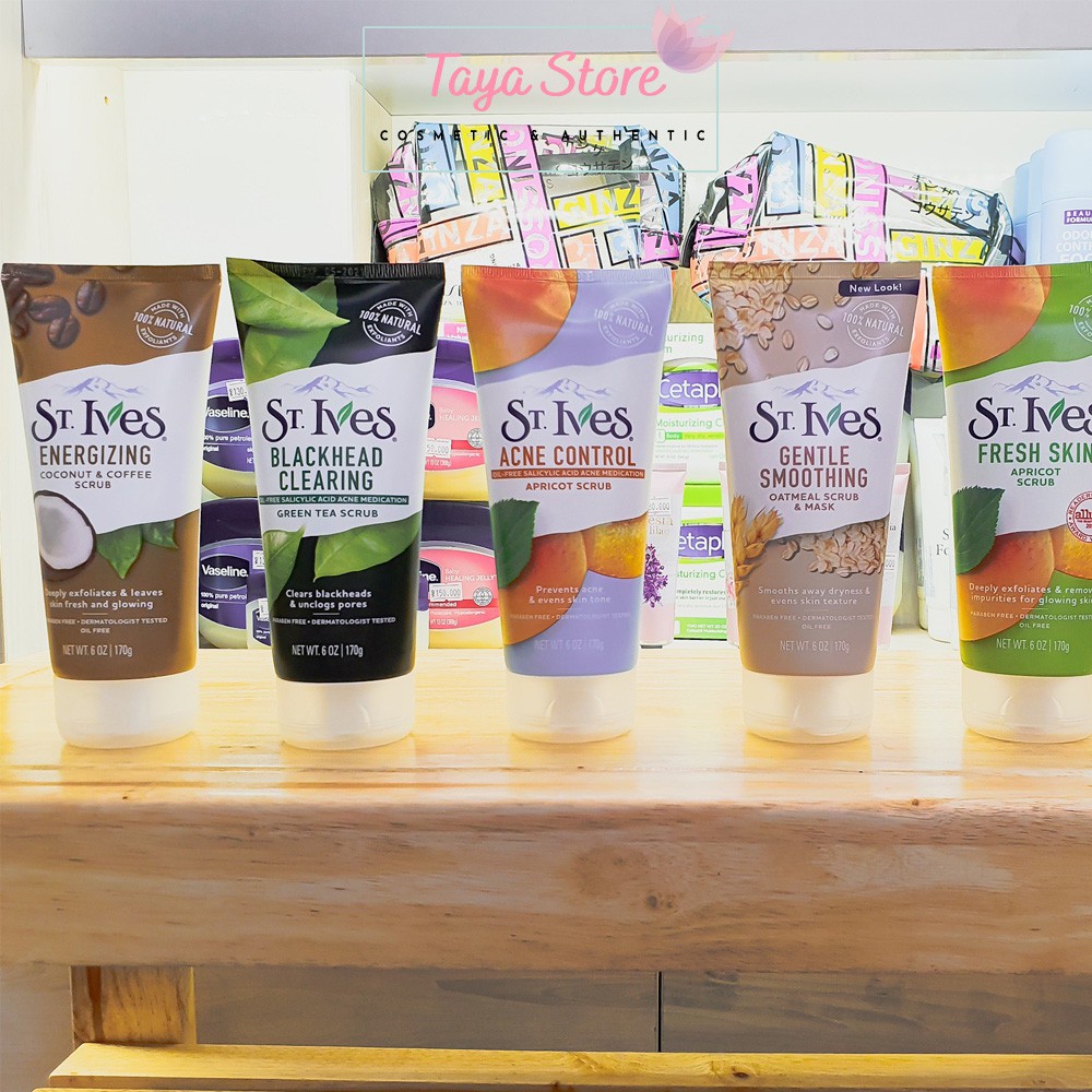 Sữa rửa mặt ST.IVES dịu nhẹ USA 170g tẩy da chết, giảm tình trạng mụn | BigBuy360 - bigbuy360.vn