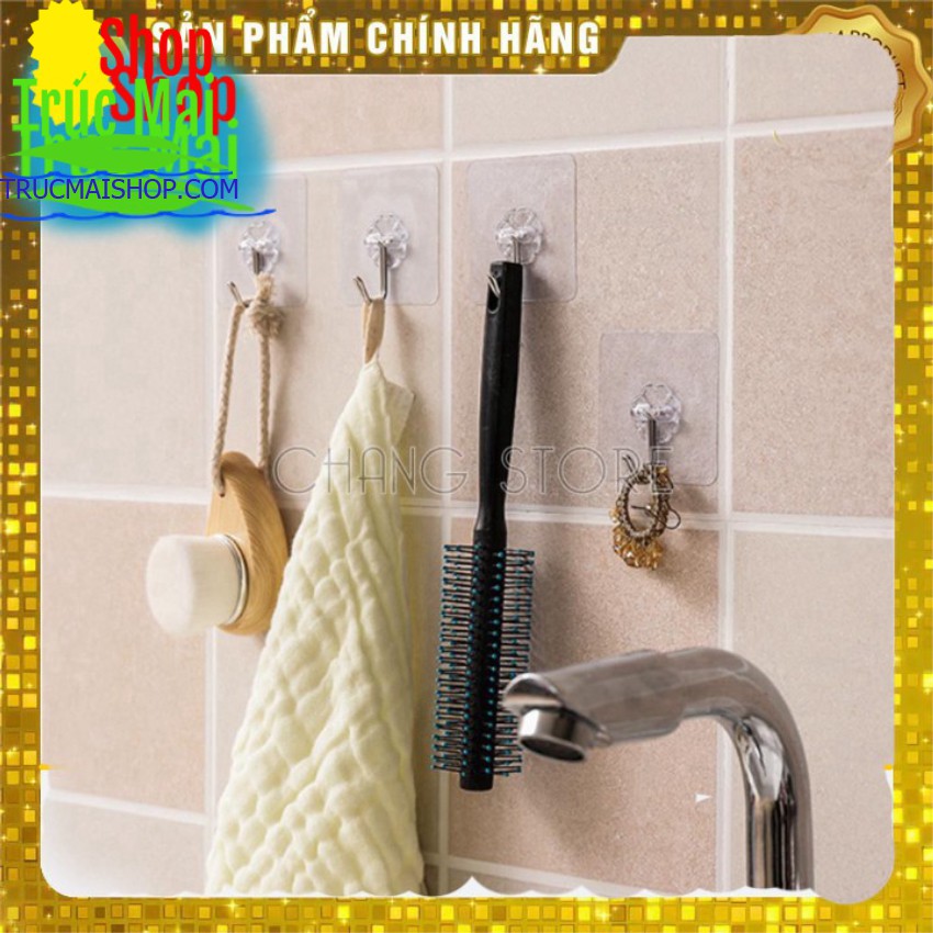 Bộ 10 Móc Treo Tường Đa Năng Trong Suốt Mới