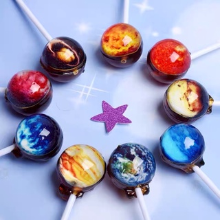 kẹo mút 3d in hình  Bầu trời đầy sao, vũ trụ hành tinh, kẹo mút siêu anh hùng, giáng sinh.