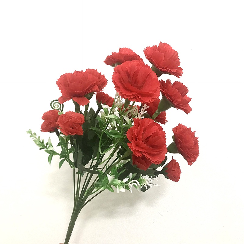Hoa giả - cụm hoa phăng (cẩm chướng) cao cấp 40cm 10 nhánh trang trí nhà cửa, cửa tiệm,...