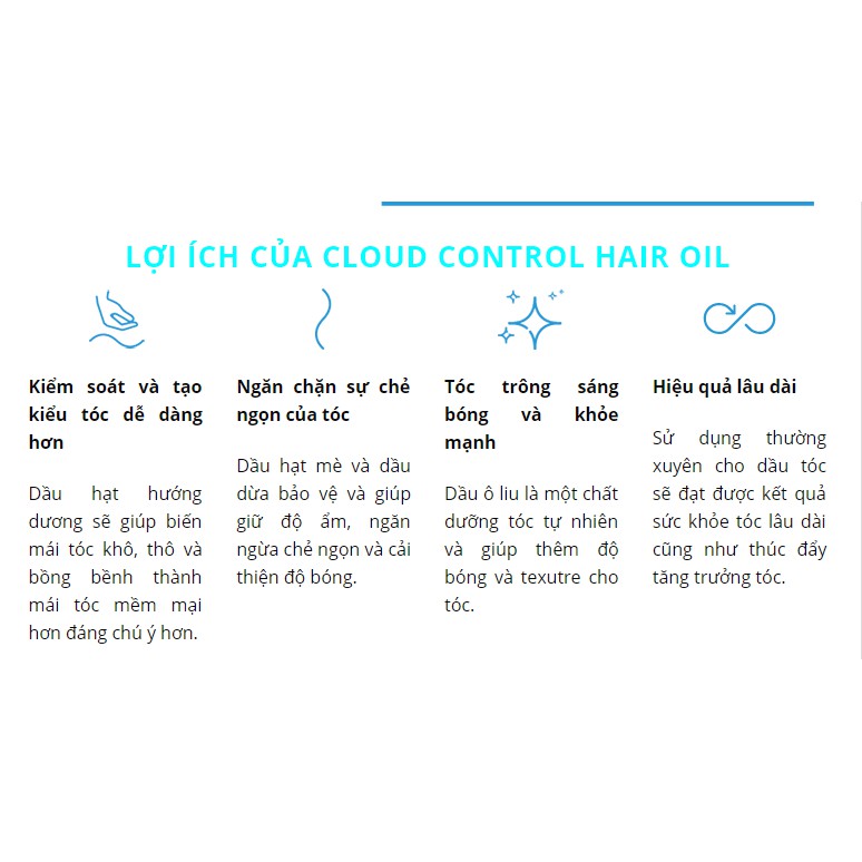 Dầu dưỡng tóc Blumaan CLOUD CONTROL HAIR OIL