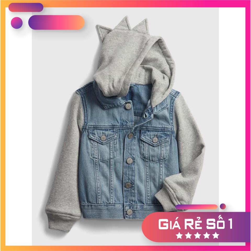 BT202 - ÁO BÒ ZR PHỐI TAY MŨ KHỦNG LONG CHO BÉ TRAI