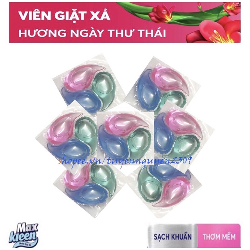 Túi Viên Giặt Xả MaxKleen 34 Viên