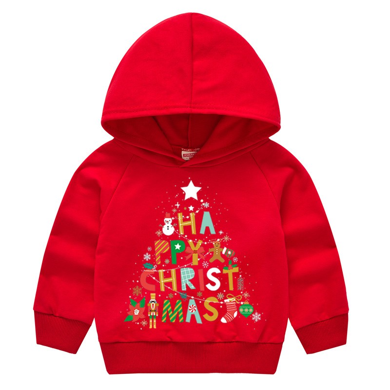 Áo hoodie dài tay hình ông già Noel cho bé