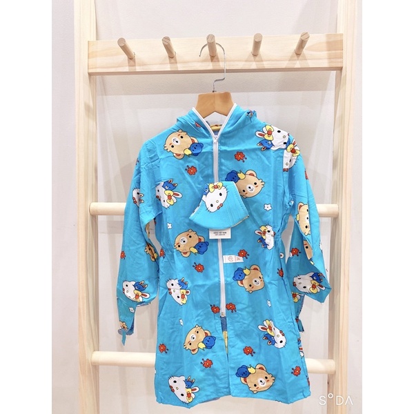 Áo khoác, áo choàng chống nắng dáng dài toàn thân cho bé vải lanh 2 lớp mềm mát cho mùa hè có size đại