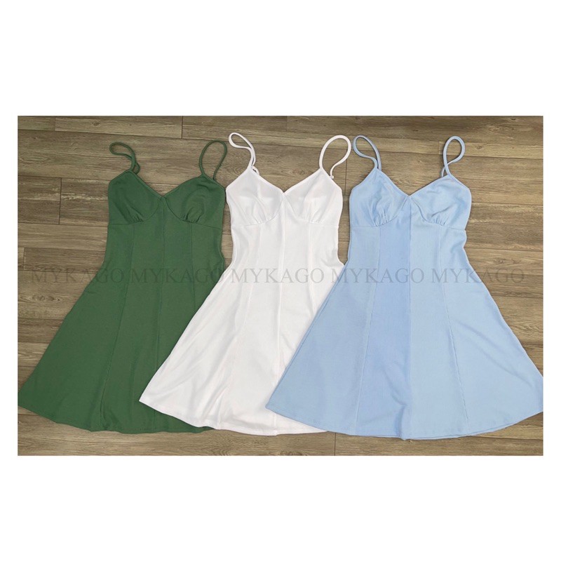 Đầm Xoè Cúp Ngực 2 Dây Thun Gân Dày Mềm Đẹp F21