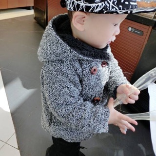 Áo khoác dạ lót lông cho bé 8-24kg