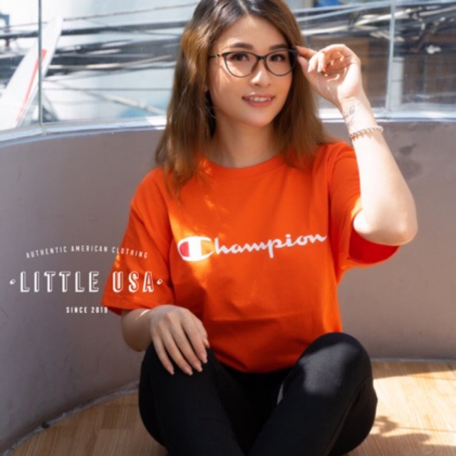 ÁO THUN CHAMPION® GRAPHIC TEE ORANGE - 100% AUTHENTIC chính hãng Mỹ