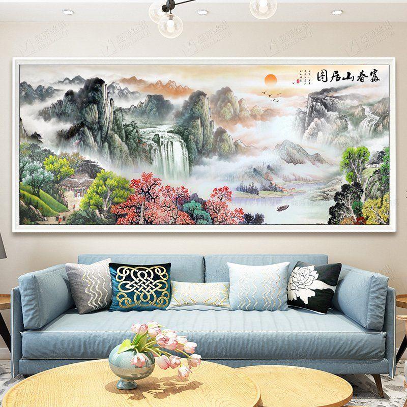 Bộ Tranh Thêu Chữ Thập 11CT DIY Hình Phong Cảnh Núi Non