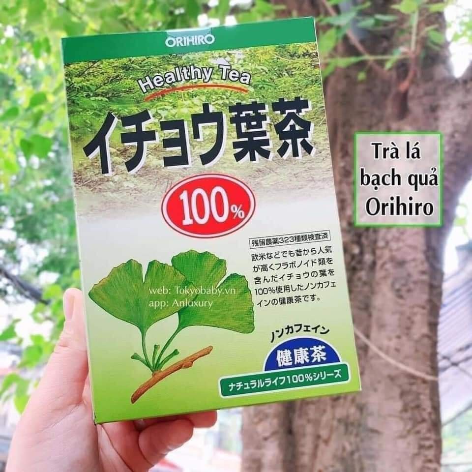 Trà Lá Bạch Quả Cải Thiện Trí Nhớ Orihiro Ginko Tea Nhật Bản 26 Gói