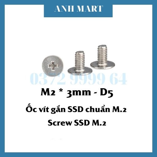 Ốc M2 bắt SSD M.2 NVME, M.2 SATA trên main.