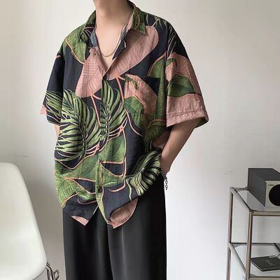 Áo Sơ Mi Hoa Unisex Cộc Tay Họa Tiết Hawai Đi Biển FT369 RHODI