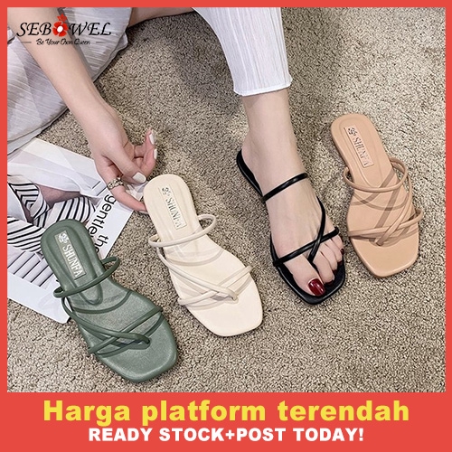 Giày Sandal Đế Bằng Quai Chéo Thoải Mái Thời Trang Hàn Quốc Cho Nữ