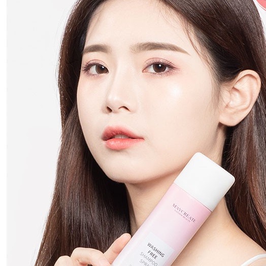 Dầu Gội Khô Maycreate Washing Free Shampoo 200ml - Giúp Sạch Tóc, Phồng Chân Tóc, Hương Thơm Dễ
