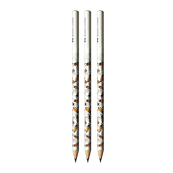 Bộ 3 Bút Chì Gỗ Motif Bee - Faber-Castell 118362P