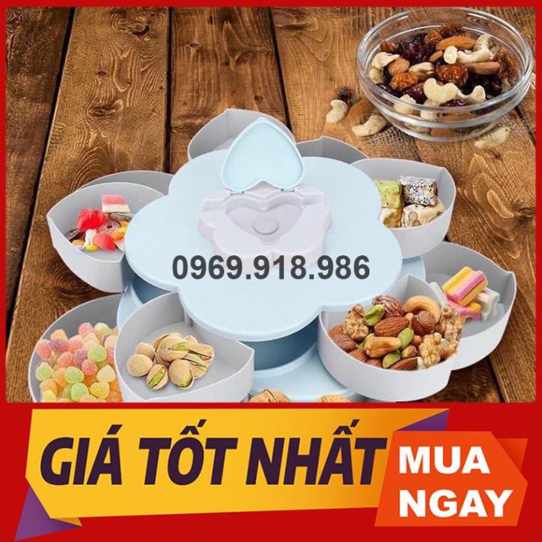 🎈 Hộp Đựng Bánh Kẹo Mứt Tết Xoay Tròn Nở Hoa 5 Cánh 2 Tầng Đẹp Cao Cấp Giá Gốc Sỉ Rẻ 💙 Tổng Kho Gia Dụng Bình Thuận 💙