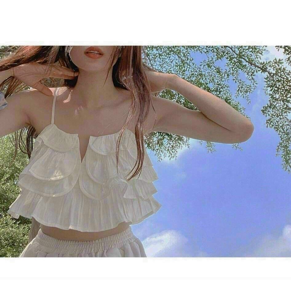 ÁO CROPTOP TẦNG BÈO