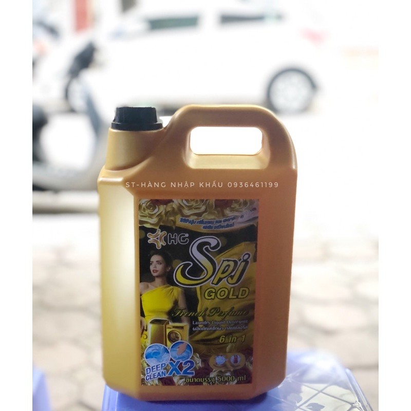 [MẪU MỚI]Nước giặt xả quần áo siêu thơm SPJ-HC 6in1 Thái Lan Can 5 lít