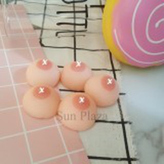 ►Squishy Mochi◄ Vếu dễ thương (không móc khóa) - Tặng nút chống bụi tai nghe cho điện thoại - Squishy Mochi loại cao cấp