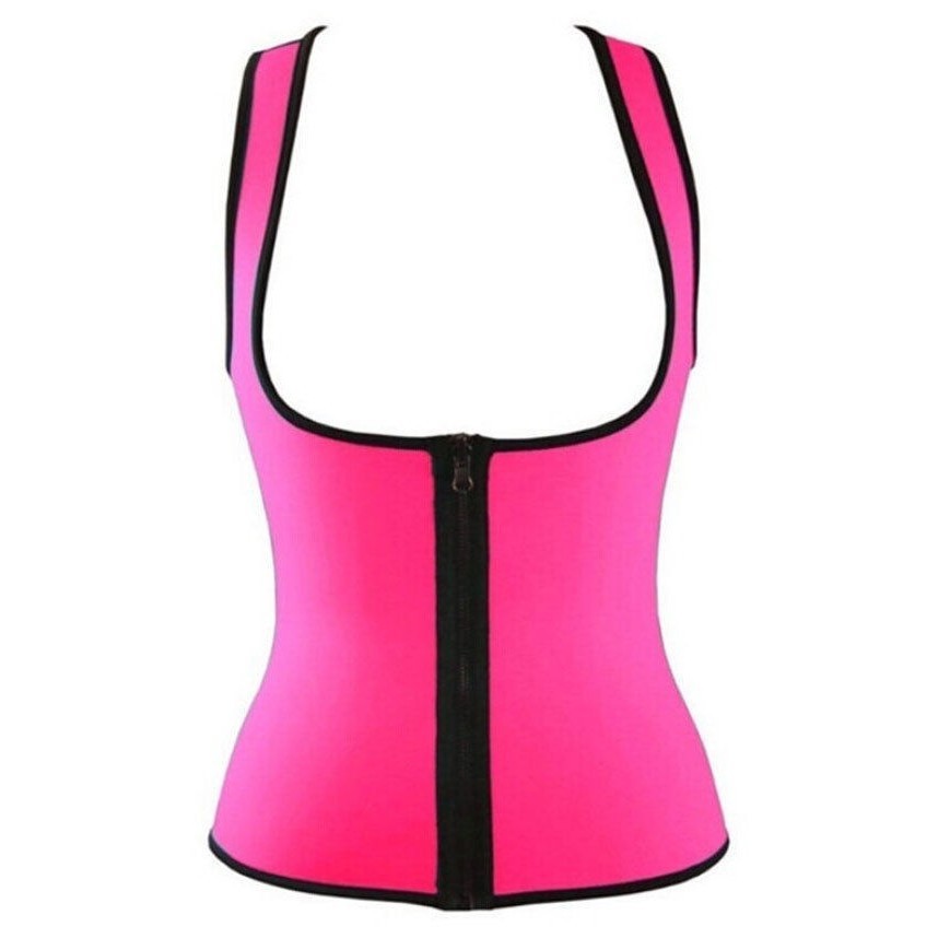 HGL♪Zipper Women Sweat Enhancing Waist Training Corset Waist Trainer Sauna Suit Hot Shaper Sport Vest | BigBuy360 - bigbuy360.vn