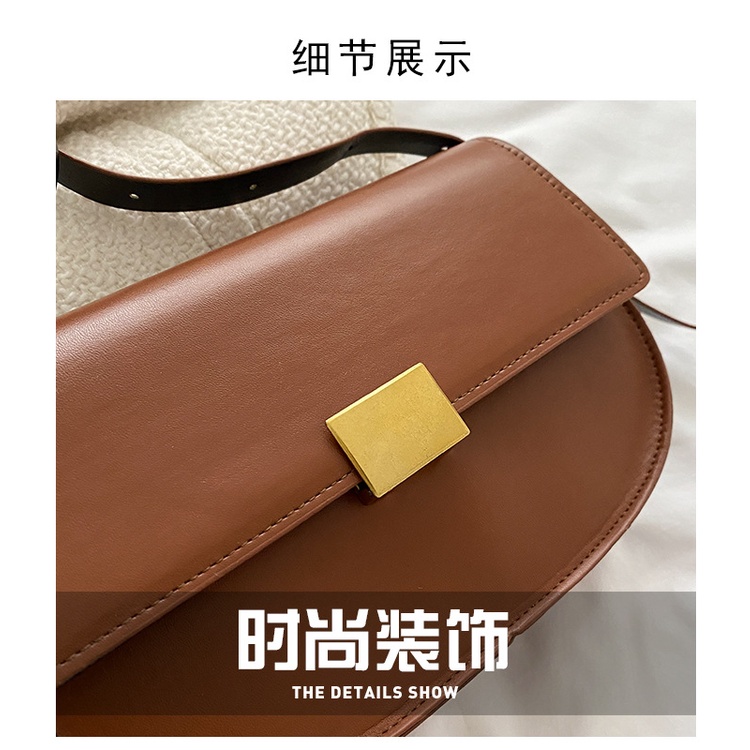 Túi đeo chéo JASMIN NOIR vải da PU thiết kế đơn giản duyên dáng dễ phối đồ dành cho nữ