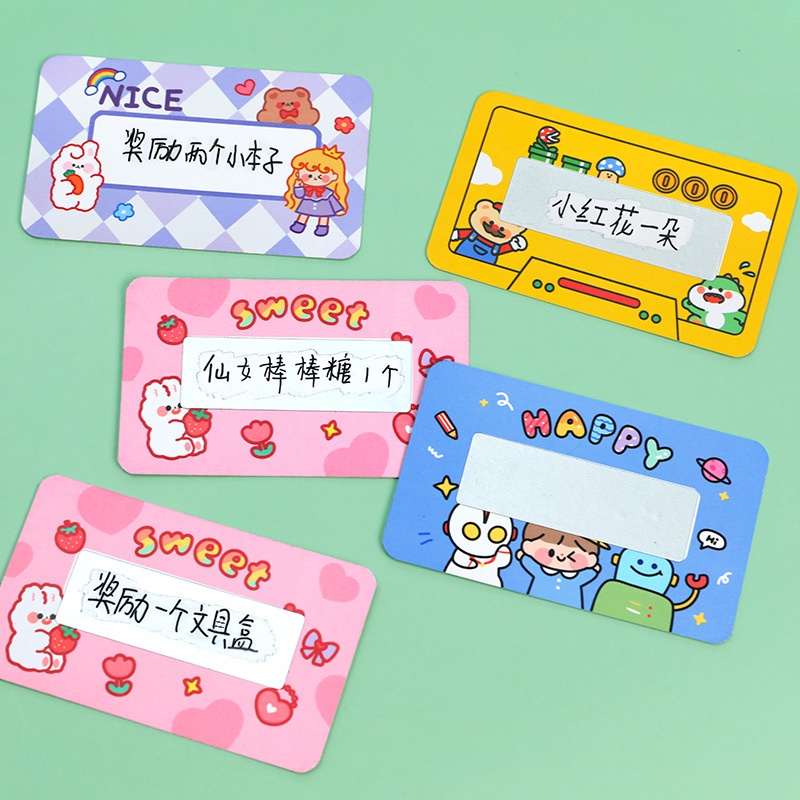 Set 20 Thẻ Vẽ Họa Tiết Hoạt Hình Vui Nhộn Cho Bé Mẫu Giáo